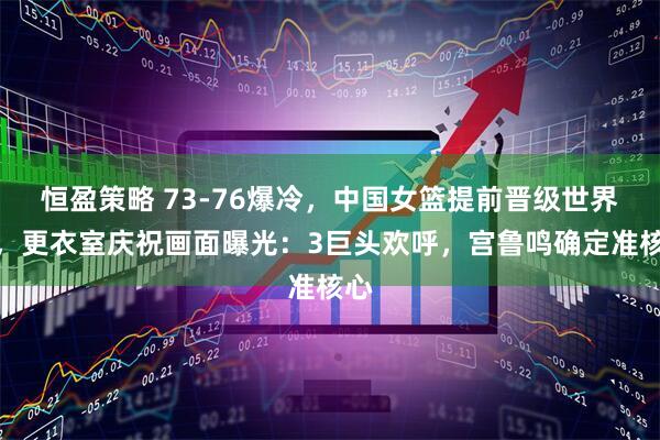 恒盈策略 73-76爆冷，中国女篮提前晋级世界杯，更衣室庆祝画面曝光：3巨头欢呼，宫鲁鸣确定准核心