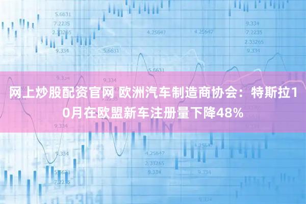 网上炒股配资官网 欧洲汽车制造商协会：特斯拉10月在欧盟新车注册量下降48%