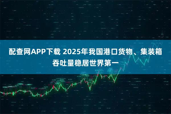 配查网APP下载 2025年我国港口货物、集装箱吞吐量稳居世界第一